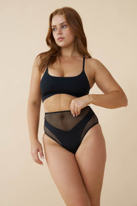 Lunalae Shorts High Waist Blake Mesh Nero S
