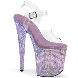 Pleaser BEJEWELED-808RRS Sandali Con Plateau Trasparente...