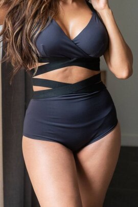 Lunalae Tara Shorts a Vita Alta Nero B-Stock