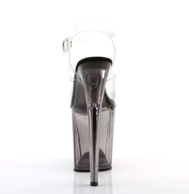 Pleaser Sandali FLAMINGO-808T Trasparente/Argento Fumo EU-37 / US-7