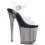 Pleaser Sandali FLAMINGO-808T Trasparente/Argento Fumo EU-37 / US-7