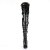 Pleaser SEDUCE-3028 Stivali Sopra Il Ginocchio Vernice Nero EU-37 / US-7