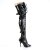 Pleaser SEDUCE-3028 Stivali Sopra Il Ginocchio Vernice Nero EU-37 / US-7