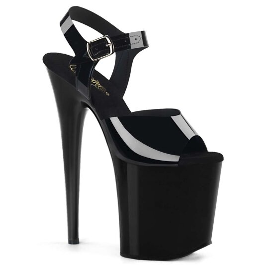 Pleaser Sandali FLAMINGO-808N TPU Nero (Effetto Gelatina)/Nero EU-39 / US-9