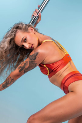 Paradise Chick Shorts Gigi Active Sunset