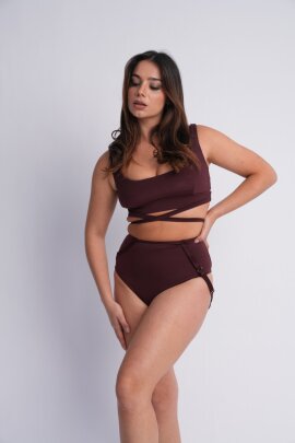 Lunalae Shorts High Waist Kehlani Cacao S