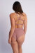 Lunalae Shorts Lure You High Waist Garter Oro Rosa Lurex XS
