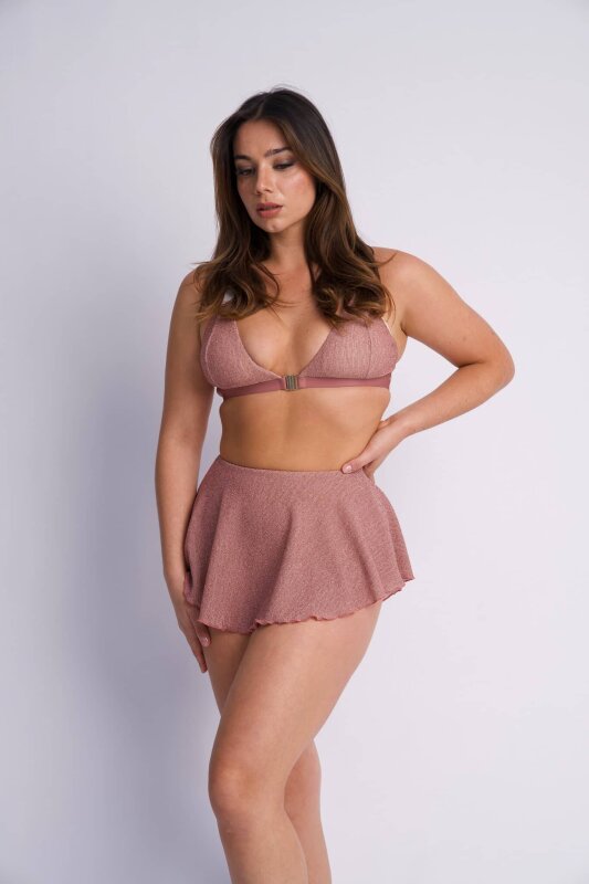 Lunalae Shorts Free Flow High Waist Oro Rosa Lurex M