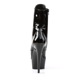 Pleaser DELIGHT-1020 Stivaletti - Vernice Nero/Nero EU-36 / US-6