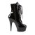 Pleaser DELIGHT-1020 Stivaletti - Vernice Nero/Nero EU-36 / US-6