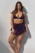 Lunalae Shorts Free Flow Rosa–Blu Pleat Mesh XS