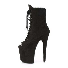 Pleaser FLAMINGO-1021FS Stivaletti - Finto Camoscio Nero/Finto Camoscio Nero EU-36 / US-6