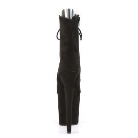 Pleaser FLAMINGO-1021FS Stivaletti - Finto Camoscio Nero/Finto Camoscio Nero EU-36 / US-6