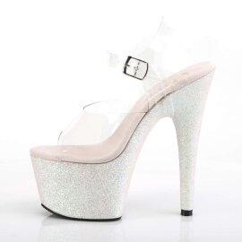 Pleaser Sandali ADORE-708HMG Trasparente/Opale Multi Glitter B-Stock
