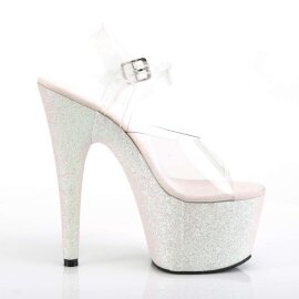 Pleaser Sandali ADORE-708HMG Trasparente/Opale Multi Glitter B-Stock