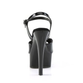 Pleaser GLEAM-609 Sandali con Plateau Vernice Nero EU-38 / US-8