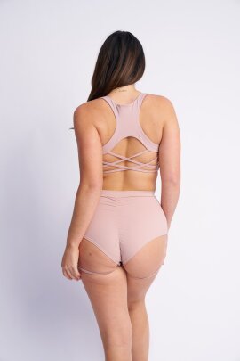 Lunalae Shorts Lure You High Waist Garter Taupe