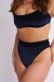 Lunalae Shorts Basic Velluto Sparkle Navy XS