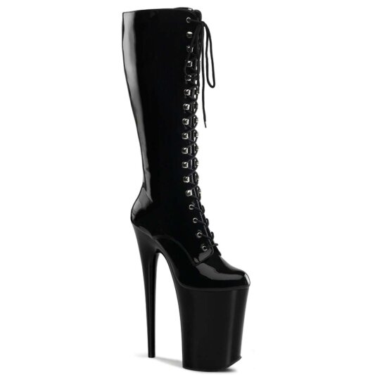 Pleaser INFINITY-2020 Stivali Vernice Nero/Nero EU-36 / US-6