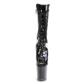 Pleaser FLAMINGO-1051 Stivaletti con Plateau Vernice Nero...