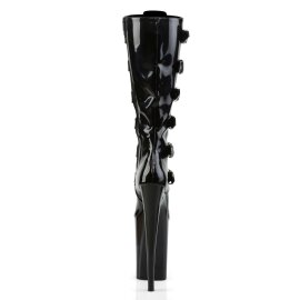 Pleaser INFINITY-2049 Stivali Vernice Nero/Nero EU-39 / US-9