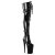 Pleaser INFINITY-3028 Stivali Sopra Il Ginocchio - Vernice Elasticizzato Nero/Nero EU-37 / US-7