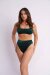 Lunalae Top Scrunch Velluto Sparkle Verde L
