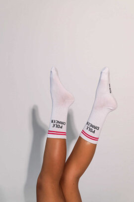 REV ACTIV Calzini Pole Dancer Bianco Rosa