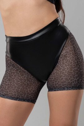 i-Style Shorts Mini Velo Grigio Leopardo
