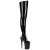 Pleaser INFINITY-4000 Stivali Sopra Il Ginocchio - Vernice Elasticizzato Nero/Nero EU-36 / US-6