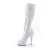 Pleaser DELIGHT-2023 Stivali - Vernice Elasticizzato Bianco/Bianco EU-40 / US-10