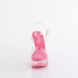 Fabulicious MARTINI-508 Sandali Con Plateau Trasparente Fumo Rosa EU-37 / US-7