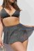 Lunalae Shorts Free Flow Argento–Nero Pleat Mesh XL
