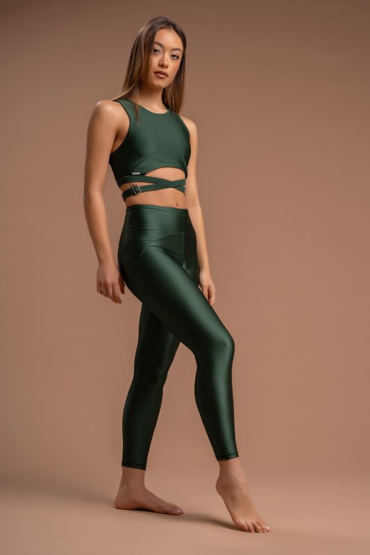 Paradise Chick Leggings Gigi Active Verde Scuro