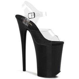 Pleaser Sandali INFINITY-908 Trasparente/Nero EU-35 / US-5