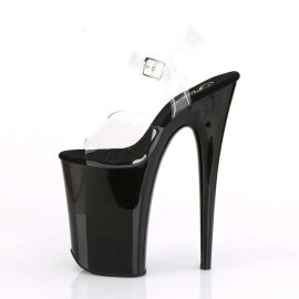 Pleaser Sandali INFINITY-908 Trasparente/Nero EU-35 / US-5