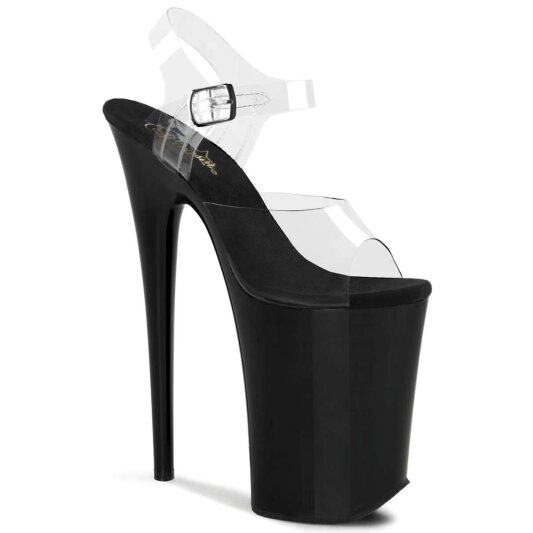 Pleaser Sandali INFINITY-908 Trasparente/Nero EU-36 / US-6