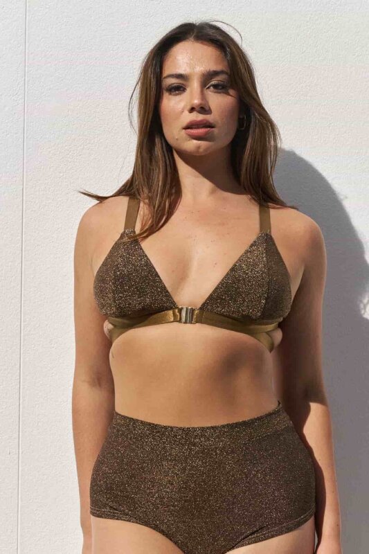Lunalae Top Follow Me Oro Nero Lurex
