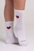 Paradise Chick Calzini Supreme Poledance con Cuori Bianco
