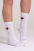 Paradise Chick Calzini Supreme Poledance con Cuori Bianco
