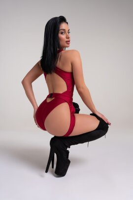 Paradise Chick Reggicalze Florida Rosso Scuro XS/S