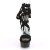 Pleaser Sandali DELIGHT-671 Finto Camoscio Nero/Nero Opaco EU-39 / US-9