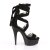 Pleaser Sandali DELIGHT-671 Finto Camoscio Nero/Nero Opaco EU-39 / US-9