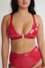 Lunalae Top Follow Me Effetto Vernice Rosso L