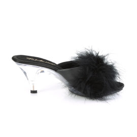 Fabulicious BELLE-301F Mules Trasparente Similpelle Nero EU-43 / US-13