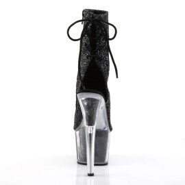 Pleaser ADORE-1018G Stivaletti - Nero Glitter EU-38 / US-8