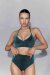 Polerina Top Bikini Verde Petrolio Lurex S