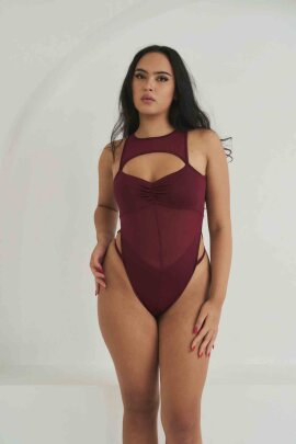Lunalae Body Charlie Mesh Bordeaux S