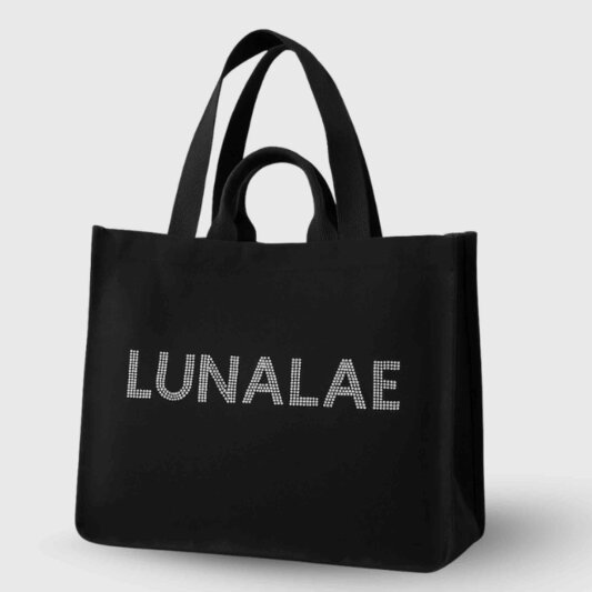 Lunalae Borsa Tote Diamante Nero
