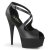 Pleaser DELIGHT-621 Sandali con Plateau Similpelle Nero EU-40 / US-10